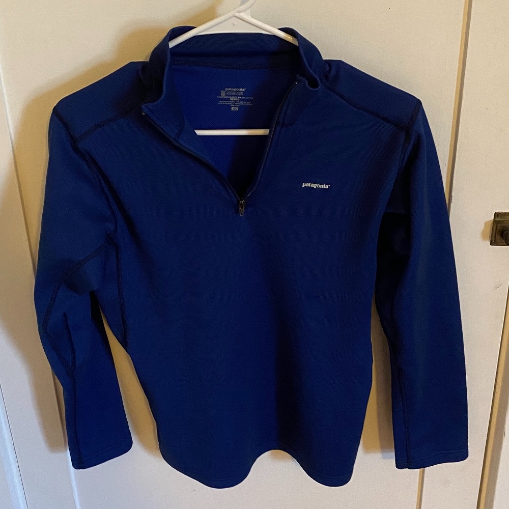 blue patagonia baselayer
